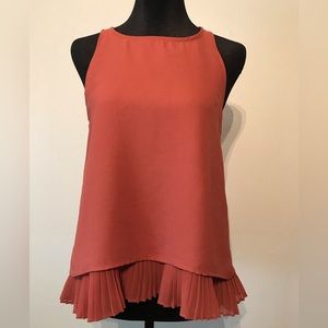 Abercrombie & Fitch Sleeveless Layered Tank Style Top Size S in Terracotta